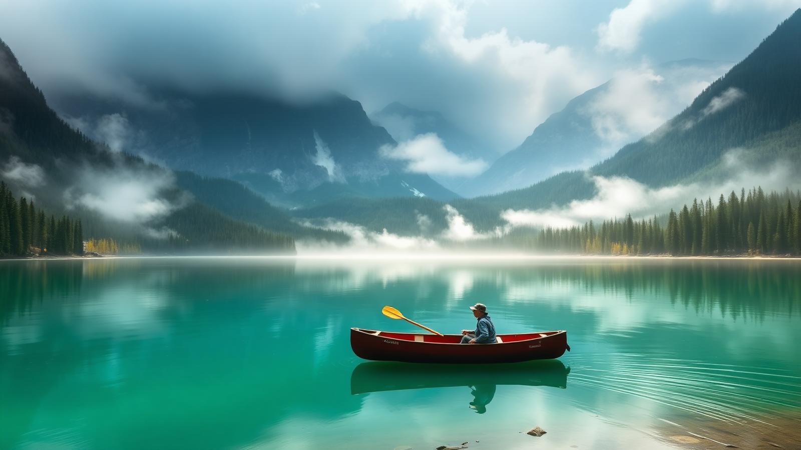 Bergsee in den kanadischen Rocky Mountains